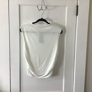 NWT Saints 21 White ruched tank sleeveless top large